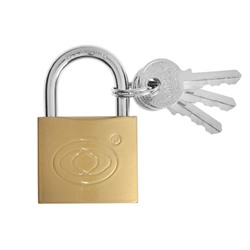 Замок навесной тип 14, 36×60 мм, 3 ключа