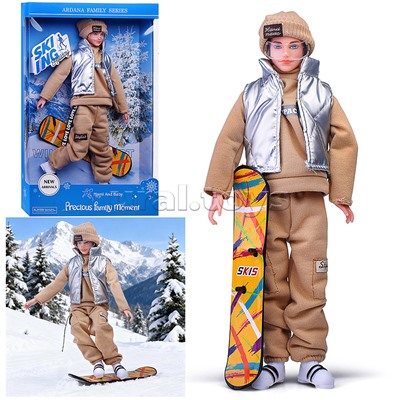 Кукла "Зимнии каникулы" с аксессуарами, в коробке