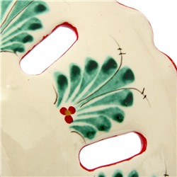 Фруктовница узбекская Риштанская Керамика «Цветы», d=27 см, красная