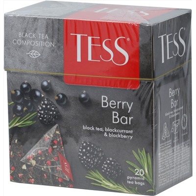 TESS. Pyramids Collection. BERRY BAR (черный) карт.упаковка, 20 пирамидки