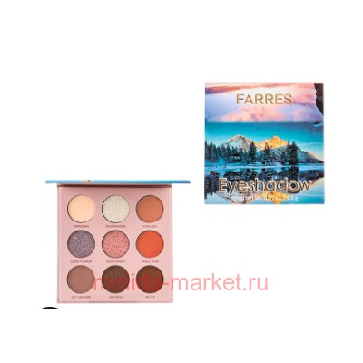 Farres Тени для век 9 цветов тон 03 HB-211