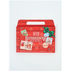 Подарочный набор новогодний в портфеле «Волшебная посылка», ежедневник А5, магнитные закладки и ручка