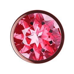 Пробка цвета розового золота с малиновым кристаллом Diamond Ruby Shine L - 8,3 см.