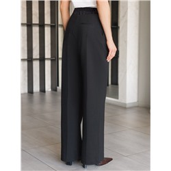 Прямые брюки из джерси на резинке сзади