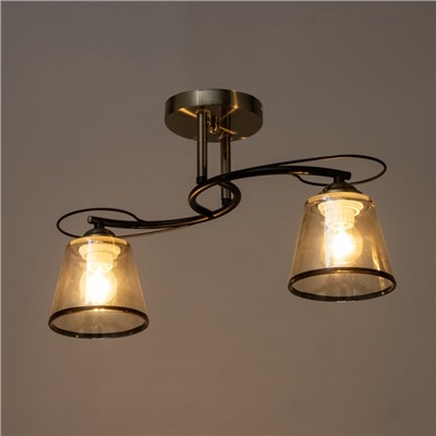 Люстра «Каэль» 2хЕ27 40 Вт черно-бронзовый 40×28 см