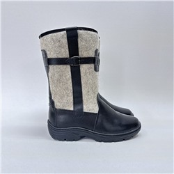 Мужские монголки войлок с чёрной кожей на литой подошве