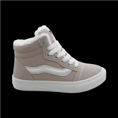 Кроссовки на меху 6687-2 бежевые п/п