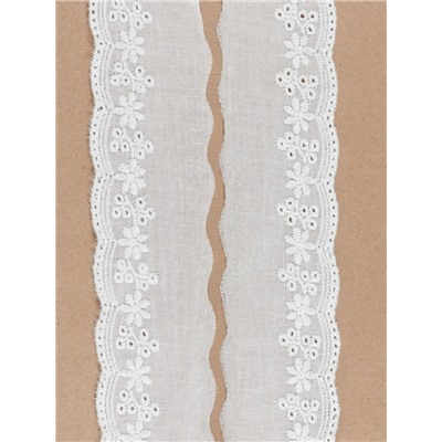 Кружево шитьё, 45 мм, 13.7±1 м, белое