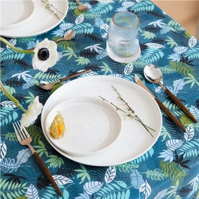 Скатерть «Этель. Папоротник», 149×180 см, 80% хлопок, 20% п/э, сатин 110 г/м²