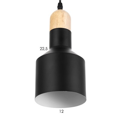 Светильник «Пума» 1хЕ27 40 Вт черный 12×12×18-118 см