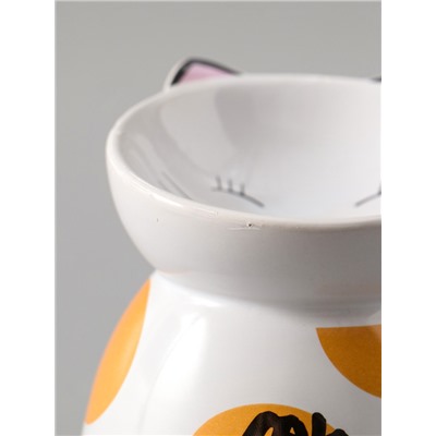 УЦЕНКА Аромалампа для эфирных масел керамика «Котик пятнистый», 10.5×10.5×10.5 см