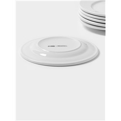 Десертные тарелки Magistro Basic bistro, d=16.5 см, набор 6 шт., фарфор, белые