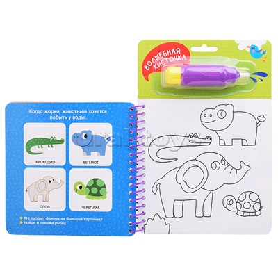 В зоопарке (Найди и раскрась!)