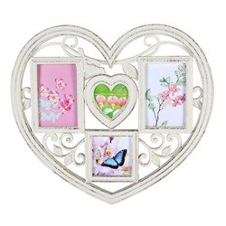 Фоторамка коллаж Сердце 41х44 см / YJ85 /уп 32/с эффектом старины 4 фото