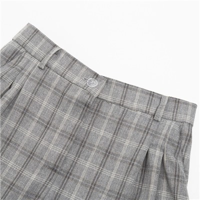 Брюки женские MINAKU: Classic, серые в клетку, размер 46