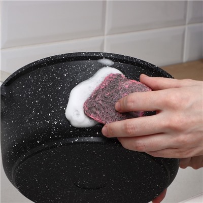 УЦЕНКА Губки-подушечки из ультратонкого металлического волокна с мылом, квадратные