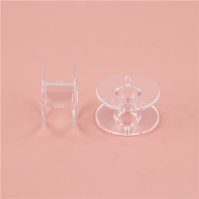 Набор шпулек в двустороннем органайзере, d=20 мм, 25 шт., прозрачный