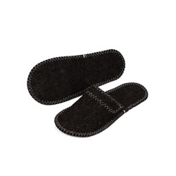 Тапочки для бани, шерсть 100%, серые, «Добропаровъ»