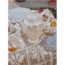 Заварочный чайник SL Home «Аманде», 1.5 л, 27.5×14×24 см, фарфор, белый