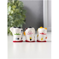 Набор фигурок керамика «Котики Манэки-нэко», 3 шт.