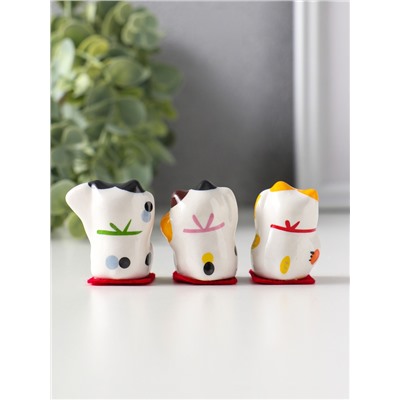 Набор фигурок керамика «Котики Манэки-нэко», 3 шт.