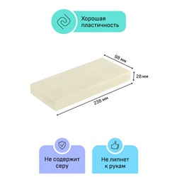 Пластилин скульптурный 1000гр. "Студия" белый мягкий 2.80.Е100.004.1 Гамма