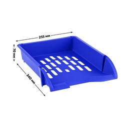 Лоток для бумаг горизонтальный ЛИДЕР синий ЛТГ-30466 Стамм