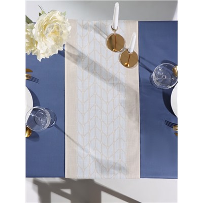 Дорожка на стол «Этель», 35×180 см, 200 г/м², бежевая