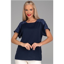 Блузка Келли (кружево/черника)