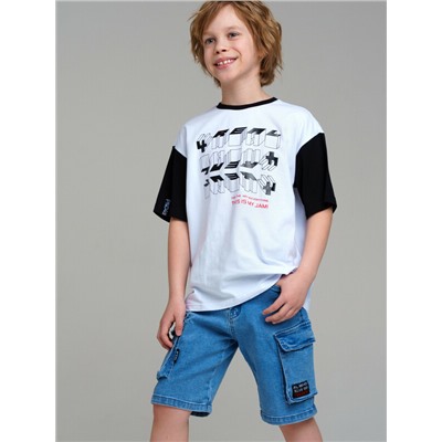 Шорты текстильные джинсовые для мальчиков