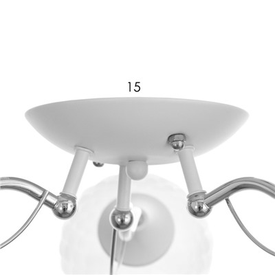 Люстра «Элия» 3хЕ27 40 Вт бело-хромовый 47×47×18 см BayerLux