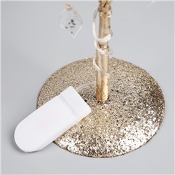 Светодиодный куст «Листья» 35 × 26 × 3 см, 10 LED, постоянное свечение, от батареек CR2032х2 (в комплекте), свечение тёплое белое