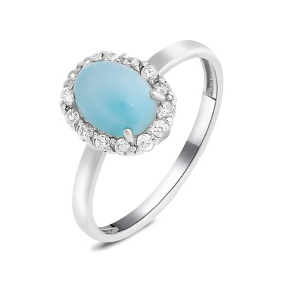 Кольцо, ларимар, СПН4151