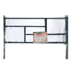 Ограждение декоративное, 45×335 см, 5 секций, металл, зелёное, «Плитка»