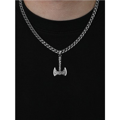 Подвеска топор из чернёного серебра 4100017