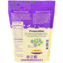 NuNaturals, Овсяное волокно, 454 г (1 фунт)