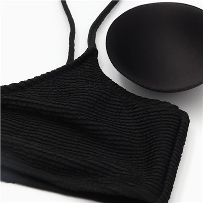 Купальник раздельный фактурный женский MINAKU, черный, размер 48