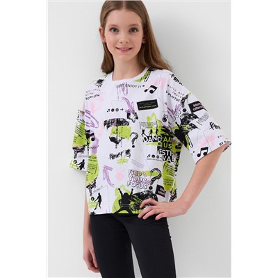 Фуфайка трикотажная для девочек (футболка) PLAYTODAY, 1240243