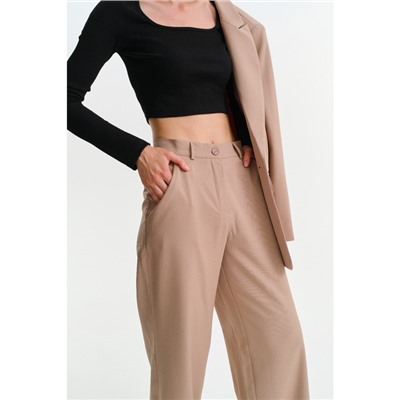 Брюки женские прямые MIST, размер 48, бежевые