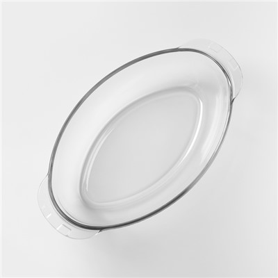 Утятница Paşabahçe Borcam, 2.85 л, с крышкой-формой для запекания, жаропрочное стекло, прозрачная