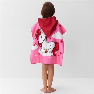 Полотенце - пончо детское LoveLife «Пони», 60×120 см, розовое