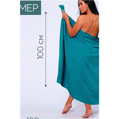 Полотенце банное махровое Софатекс 100х180 для ванны и душа НАТАЛИ, 1019144