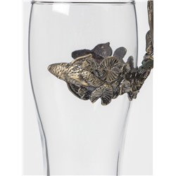 Пивной бокал 500 мл «Щука», подарочный, стекло, металл