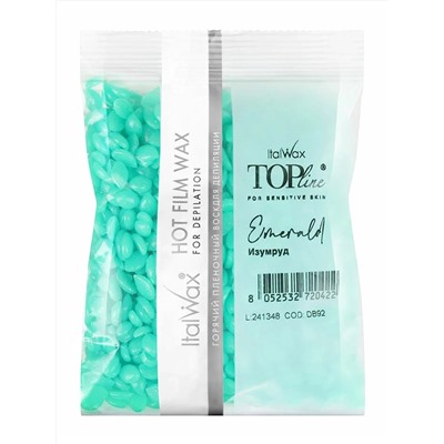 ItalWax Ital Wax Воск горячий пленочный для депиляции «Изумруд» в гранулах / Top Line Emerald, 100 г 28124