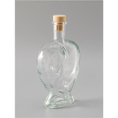 УЦЕНКА Ваза-бутылка декоративная "Сердце 2" 12.5×6.5×19 см, объём 500 мл