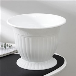 Горшок для цветов «Венеция», 7 л, пластиковый, белый
