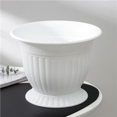 Горшок для цветов «Венеция», 7 л, пластиковый, белый