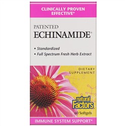 Natural Factors, Echinamide, запатентованная добавка, 60 мягких таблеток