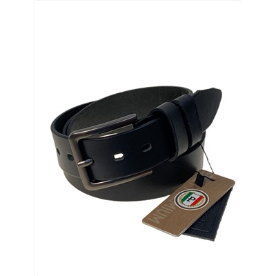 Ремень мужской из натуральной кожи, цвет черный