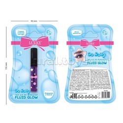 Тени флюидные перламутровые Lukky Fluid Glow для век, фиолет. 5мл. блистер
